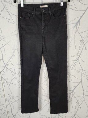 Levi's Black Wash Stretch Denim 314 Shaping Straight Leg Jeans